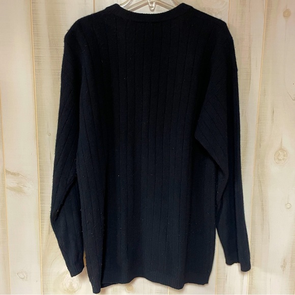 Vintage Laura Winston Black Lambswool Angora Rabbit Hair Button Cardigan Sz M - Picture 2 of 5